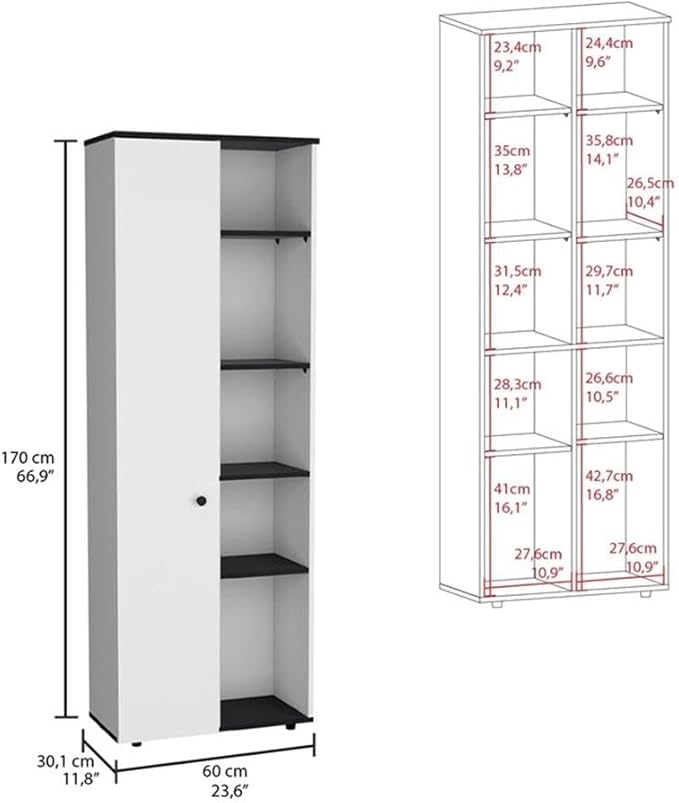 Tuhome Hoyt Multistorage Kitchen Pantry Multi-Color Manufactured Wood