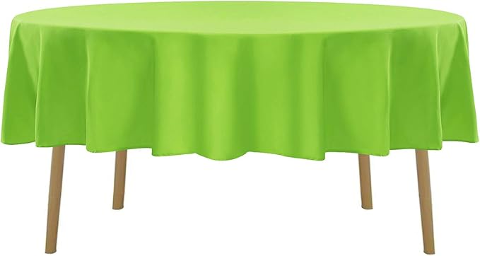 Cupuamon 70 inch Round Tablecloth Washable Polyester Table Cloth Decorative Table Cover for Wedding Party Dining Banquet（70 inch,Apple Green）