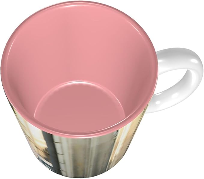 Custom Color Mugs with Partial or Full-Size Printing Customizable Photos and Text Coffee Mugs Creative Multicolor Designs Image (Full-Width, Pink)