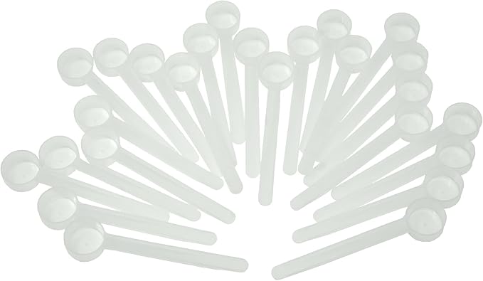 Supplement and Supply 18 mL (18 CC) Long Handle Scoop for Coffee, Protein Powder, Pet Food, Spices, Grains, Dry Goods ??Food-Grade BPA-Free Plastic Measuring Spoon (Pack of 25)