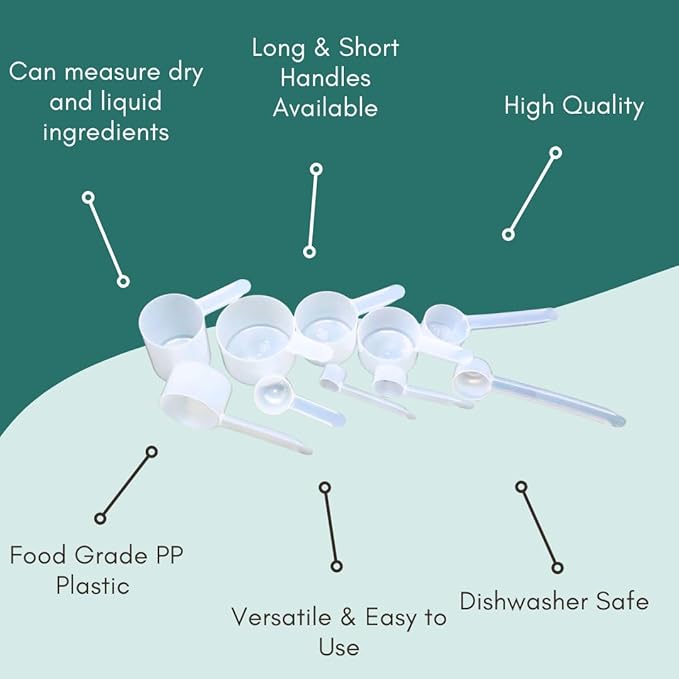 Supplement and Supply 1.5 Tbsp (23 mL) Long Handle Scoop for Coffee, Protein Powder, Pet Food, Spices, Grains, Dry Goods ??Food-Grade BPA-Free Plastic Measuring Spoon (Pack of 25)