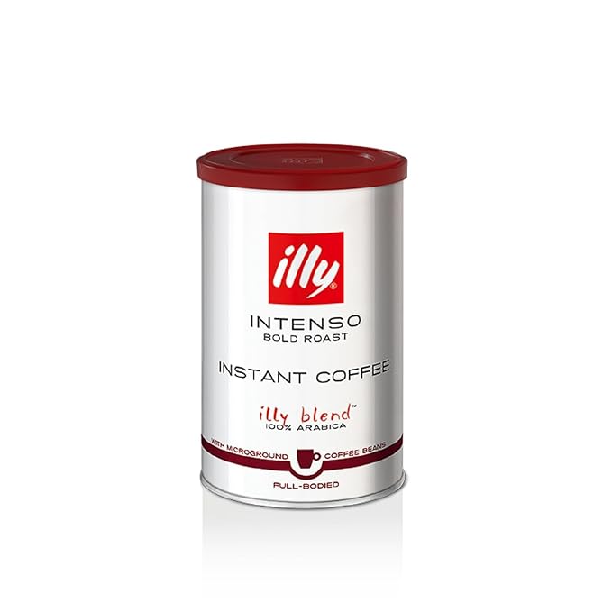 illy Instant Coffee- 100% Arabica Coffee ??Intenso Dark Roast ??Warm Notes Of Cocoa & Dried Fruit - Easy Preparation - Convenient Coffee Instant Format - Roasted In Italy ??3.3 Ounce