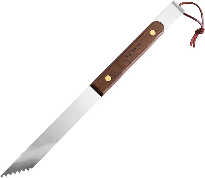 Lamson Tail-Gater 15" BBQ Tongs, Walnut Handle