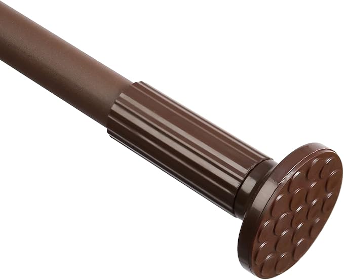 Tension Shower Curtain, Spring Shower Tension Curtain Rod, Closet Rod, for Windows or Shower, Rust Resistant Easy to Install, Umimile (Brown, 51-126??