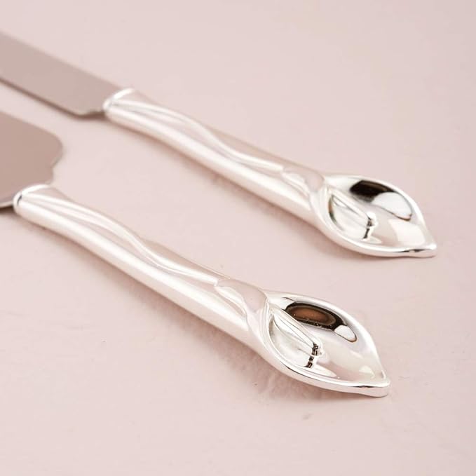 Weddingstar Cake Knife and Serving Set - Calla Lily
