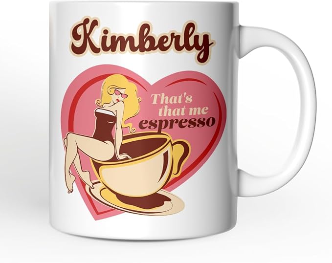 OrnamentallyYou Personalized Valentine Mug (That?셲 That Me Expresso Retro Personalized Mug, Pinup Girl Anti-Valentine Gift)