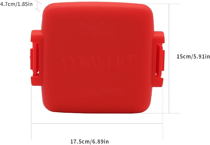 Microwave Sandwich Maker, Heat-Resistant Silicone Rubber Shell, Advanced HeatWave Technology, Non-Stick Plates, Easy to Clean, Makes Toast, Sandwiches, Paninis, Patties (Red)