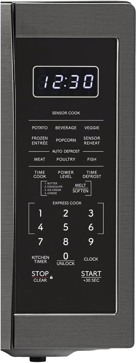SHARP Countertop Microwave Oven with Removable 12.4" Carousel Turntable, 1.4 Cubic Feet, 1100 Watt, Black Stainless Steel