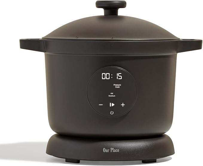 Our Place Dream Cooker | 6 Qt Ceramic Nonstick Multicooker & Pressure Cooker with Touchscreen Controls & Auto Steam Release | 4 Modes: Pressure Cook, Saut챕/Sear, Slow Cook & Warm | Char