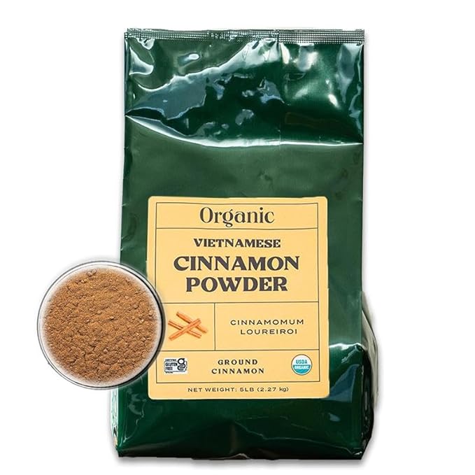 Worldwide Botanicals Organic Vietnamese Cinnamon Powder, 5 lb - Premium Ground Cinnamon Spice - 100% Pure Vietnamese Cinnamons | Sustainably Harvested in Wild Forests | Kosher