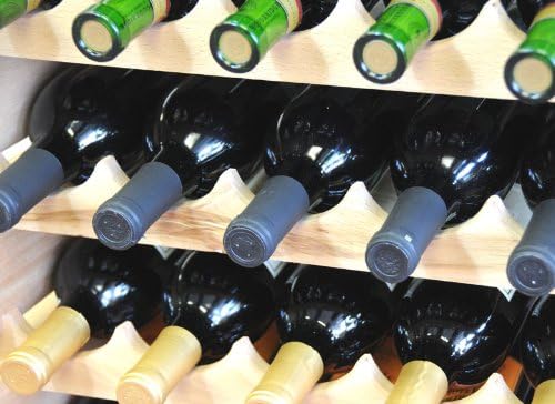 Wine Rack Wood -40 Bottles Modular Hardwood Wine Racks (10 bottles x 4 shelves)