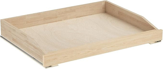 LOVMOR Single Pull Out Cabinet Organizer 28쩍?쓂 x 21?쒭, Soft Close Slide Out Drawer Storage Shelves for Kitchen, Wood Cabinet Shelf Pull-Out Organizer Storage for Base Cabinets