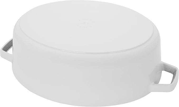 STAUB Cast Iron 6.25-qt Wide Oval Dutch Oven, Pure White