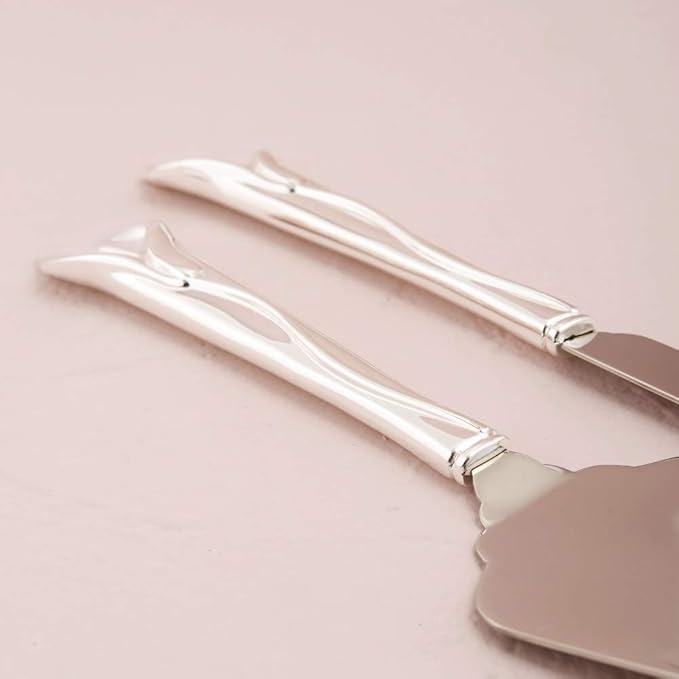 Weddingstar Cake Knife and Serving Set - Calla Lily