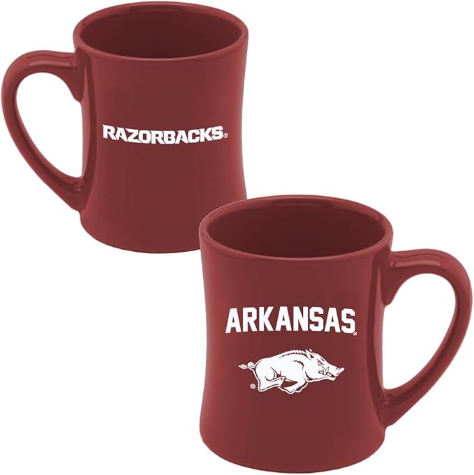 Arkansas Razorbacks Ceramic 16oz Sculpted Mug ??Official Team Logo Coffee Cup ??Handwash Recommended ??Individually Boxed