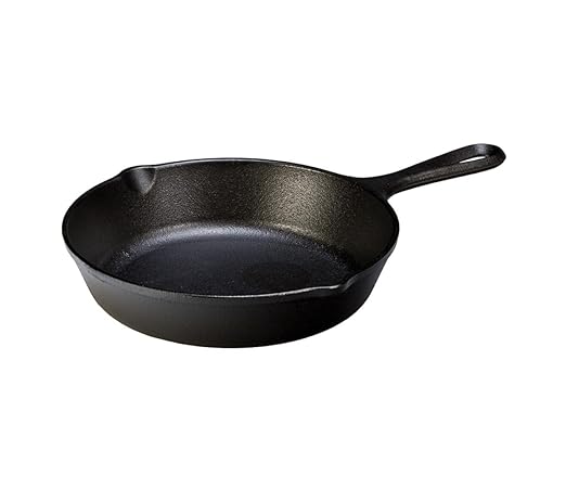 Lodge 8 Inch Cast Iron Pre-Seasoned Skillet ??Signature Teardrop Handle - Use in the Oven, on the Stove, on the Grill, or Over a Campfire, Black