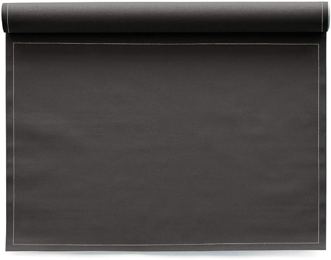 MY DRAP Washable And Reusable Cloth Placemat - 17.7 x 12.6 in (12 Per Roll, Cotton Anthracite Grey)