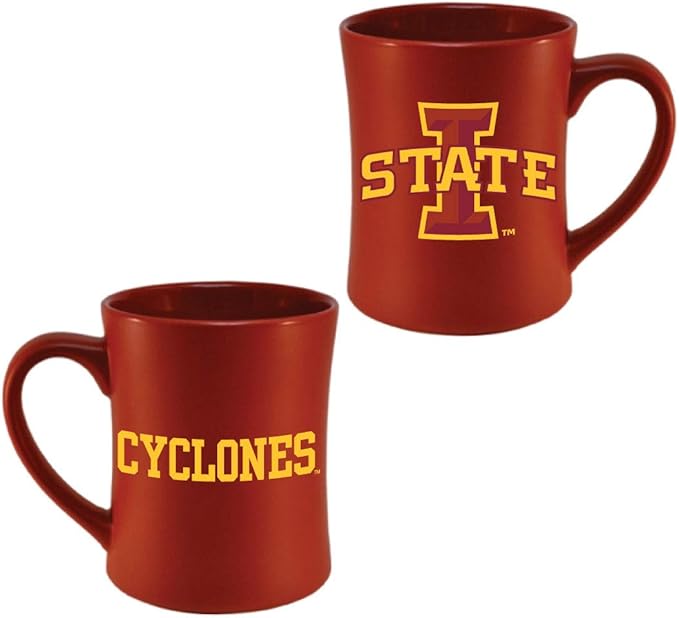 Iowa State Cyclones Ceramic 16oz Sculpted Mug ??Official Team Logo Coffee Cup ??Handwash Recommended ??Individually Boxed