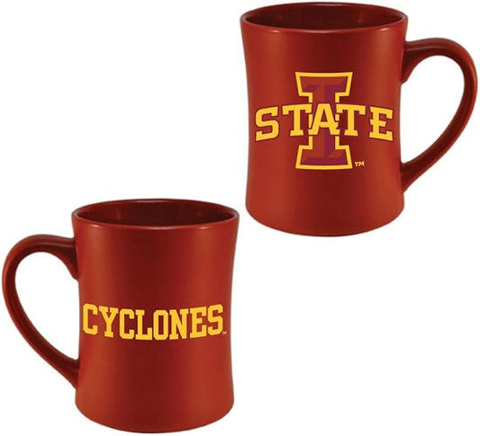 Iowa State Cyclones Ceramic 16oz Sculpted Mug ??Official Team Logo Coffee Cup ??Handwash Recommended ??Individually Boxed