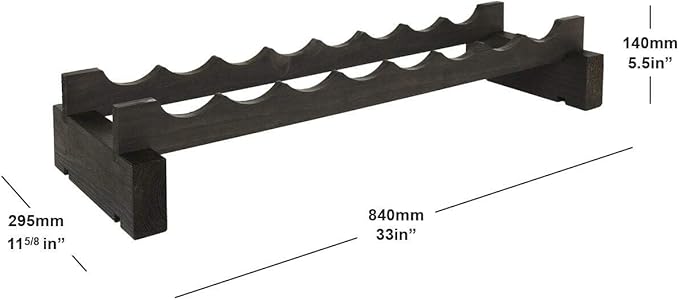 8 Bottle Wide Wine Rack Natural Pine