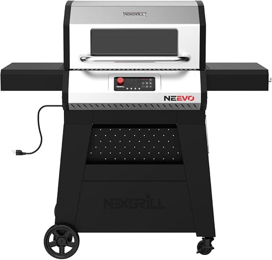 Neevo Smart Propane Grill 44,000 BTU, 2-Burner Outdoor BBQ, Electronic Control, 714 Sq In Cooking Space, Cast Iron Grates, App Connected ??720-1054