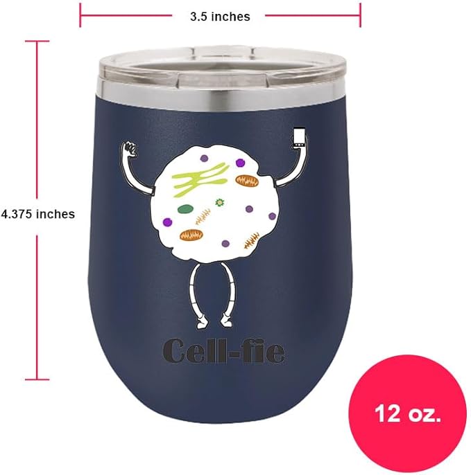 Cell Fie Wine Tumbler, Cell Fie Gift Lover, 12oz Stainless Steel Wine Tumbler, Gifts For Him, For Her, For Boys, For Girls, Birthday, Christmas Gift idea (Blue)