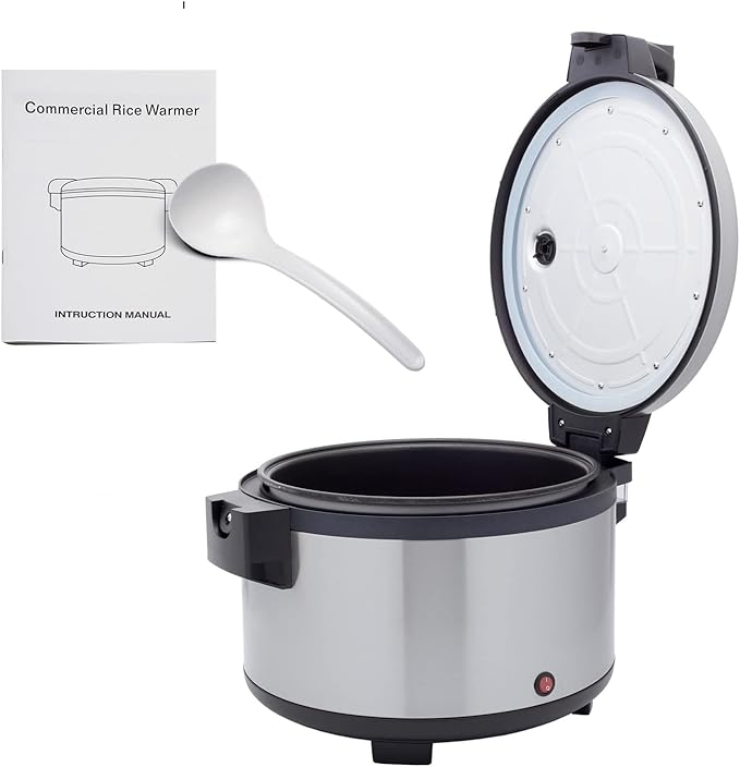 Tartle Commercial Rice Warmer and Soup Warmer - Warms 64 Cups Continuously for 12+ Hrs - Large Capasity, Non Stick & Keeps Rice Fluffy