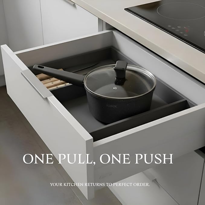THE ROCK SOHO Nonstick Saucepan with Lid, 2 Quarts Small Pot with PPG Quantum2 Coating ??Durable for Urban Kitchens, Nothing Sticks, Never Warps, Lasts Longer, Induction Compatible, PFOA-Free, Black
