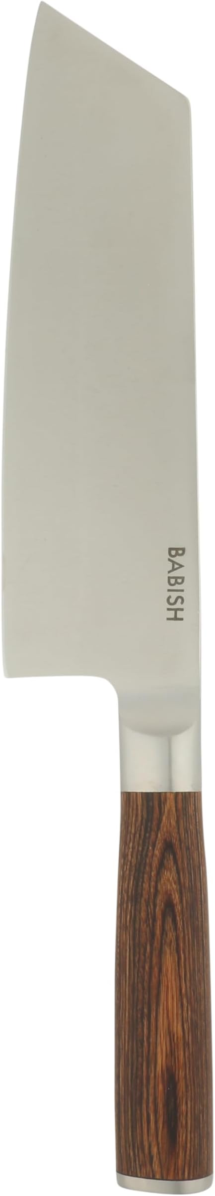 Babish 7.5-Inch Clef Knife ??High-Carbon 1.4116 German Steel Kitchen Knife with Dark Pakka Wood Handle, Chef & Cleaver Hybrid for Chopping, Slicing & Prep, Full-Tang, Razor Sharp, Ergonomic Design