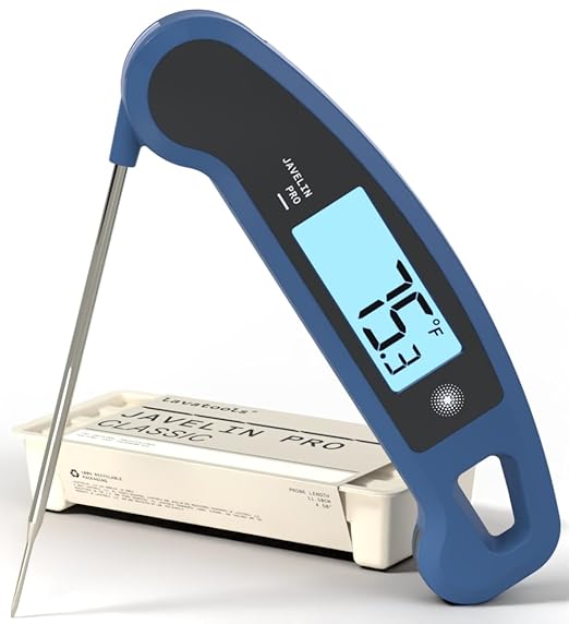 Lavatools Javelin짰 PRO Classic Ultra-Fast 2-Second Professional Digital Instant Read Meat Thermometer for Grill and Cooking, Auto-Rotating Backlit Display, IP65 Water Resistant, NSF Certified ??Maize
