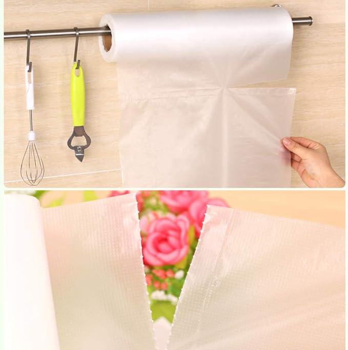 14" X 20" Clear Plastic Produce Bags on a Roll - 350 Bags per Roll, Ideal for Food Storage, Pets, Diapers
