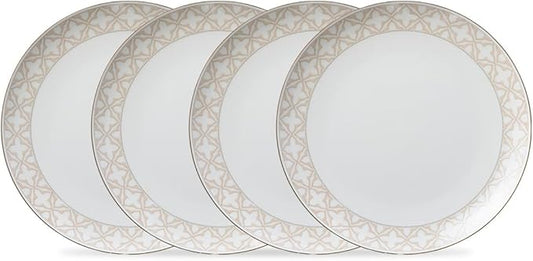 Bone China Dinner Plate Simple plain Smooth Classic pattern 10.5 inches