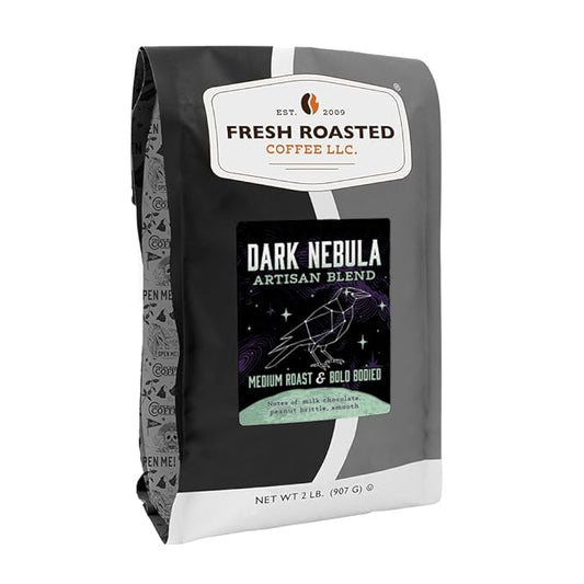 Fresh Roasted Coffee, Dark Nebula, 2 lb (32 oz), Medium Roast, Kosher, Whole Bean