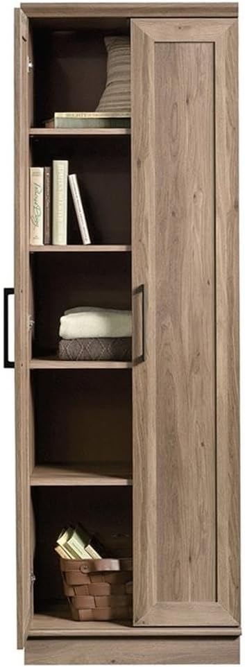 BOWERY HILL Engineered Wood Storage Cabinet in Salt Oak Finish