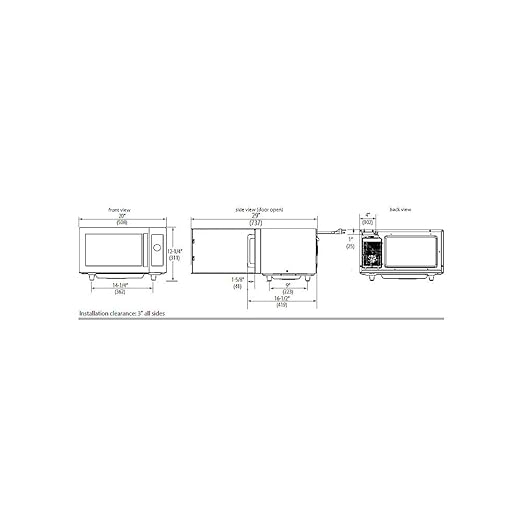 Amana RMS10DS Light-Duty Commercial Microwave Oven with Dial Timer, Stainless Steel, 120-Volts, 1000-Watts