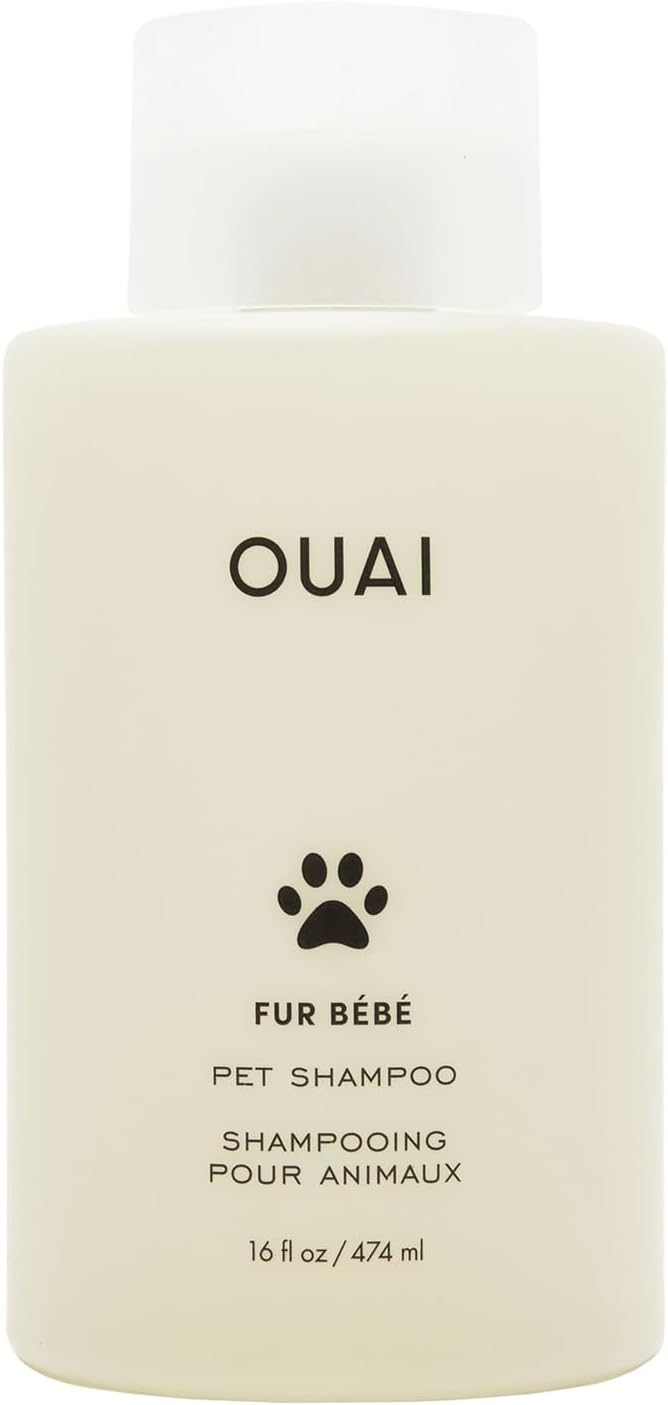 OUAI Fur B챕b챕 Pet Shampoo, Mercer Street Scent - Dog Shampoo and Coat Wash for Hydrating, Cleansing and Adding Shine - Pet Supplies by OUAI (16 Fl Oz)