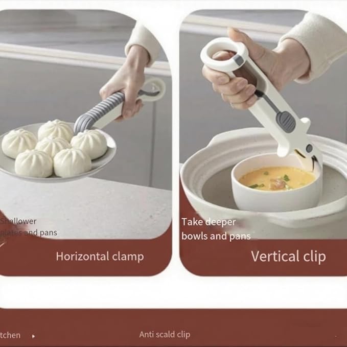 2-in-1 multi-purpose heat-resistant bowl and plate holder, suitable for cooking scenarios such as microwave ovens and ovens. (White)