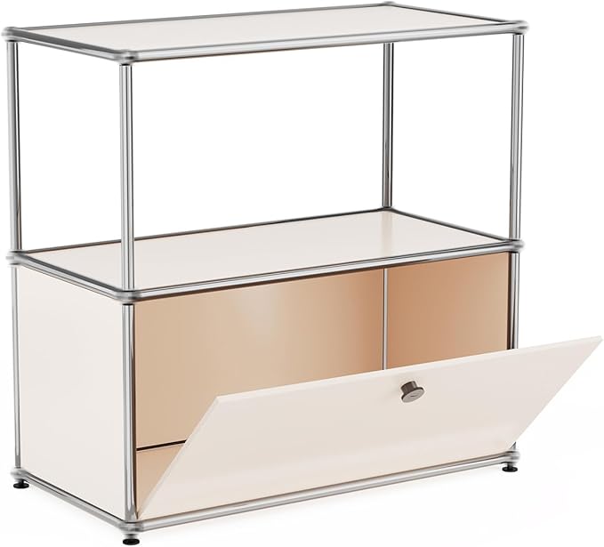 Modern Storage Cabinet Pantry Cabinet Versatile Free-Standing Organizer for Kitchen, Home, Office, Garage (White, D-15 D x 30" W x 29" H (1 Door))