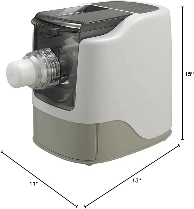 Generic Fully automatic multifunctional household noodle press and dumpling skin noodle machine, White, LD-102