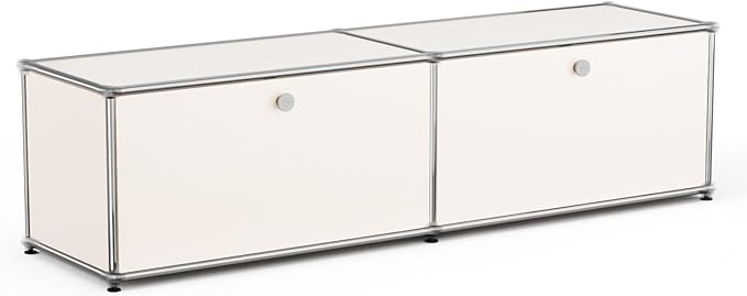 Modern Storage Cabinet Pantry Cabinet Versatile Free-Standing Organizer for Kitchen, Home, Office, Garage (White B)