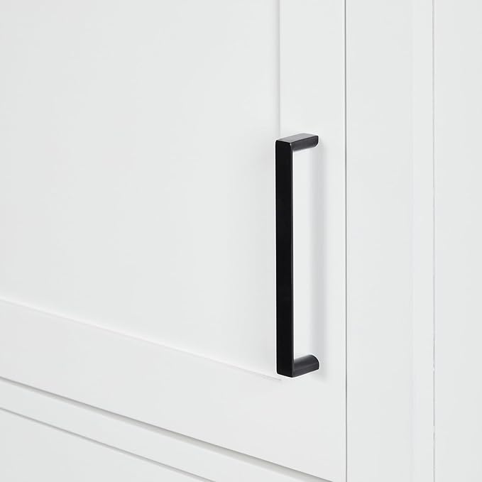 ARIEL Bathroom Storage Cabinet - Solid Hevea Wood and Fully Assembled for Long-Lasting Durability and Sophisticated Finish