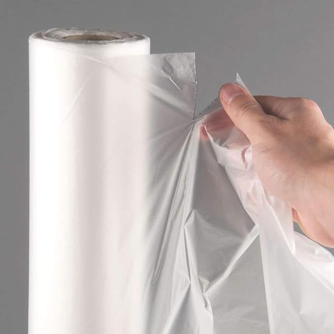 14" X 20" Plastic Produce Bag on a Roll, Bread and Grocery Clear Bag, 350 Bags/Roll (5 Rolls)