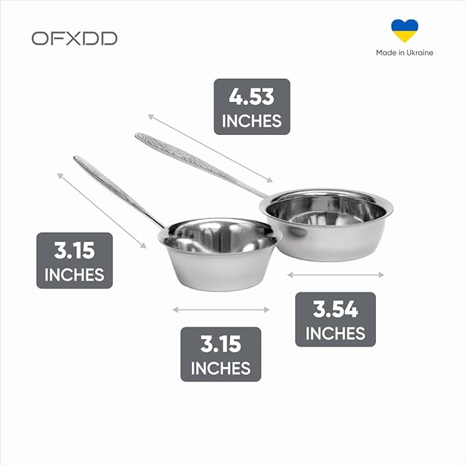 2 Pcs Cocotte 3.15 Inch and 2 Pcs Cocotte 3.54 Inch - Mini Cocotte with Handle - Ramekin for Baking Julienne, of Stainless Steel, Oven Safe, OFXDD