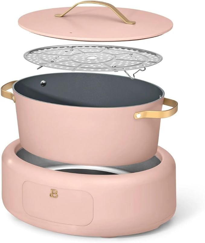 Beautiful 10-in-1 6-Qt Programmable Multi-Cooker with Oven-Safe Pot & 7 Presets ??Slow Cook, Rice, Steam, Saut챕 (Rose)