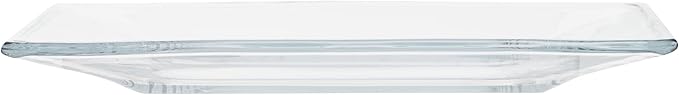 Glass Dinnerware Set - 12-Piece Complete Set (4 Dinner Plates, 4 Salad Plates, 4 Bowls) | Dishwasher Safe, Stackable, Clear Glass for Casual Meals & Table Decoration