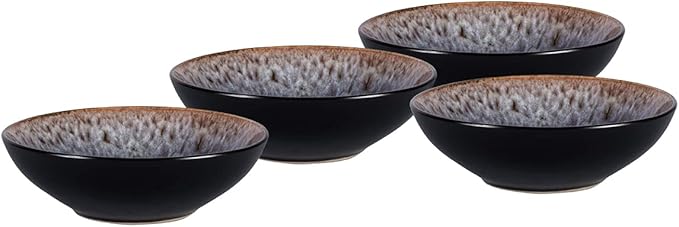 Stoneware Dinner Set Reactive Glaze (16pc Set, Beige)