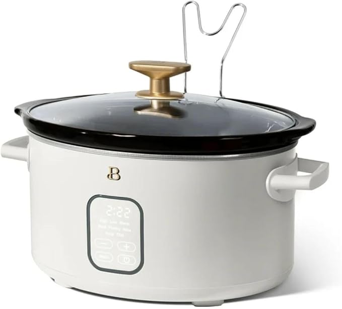 Beautiful 6?‘Quart Programmable Slow Cooker with 5 Presets, Keep?‘Warm, Touch Display & Dishwasher?‘Safe Pot