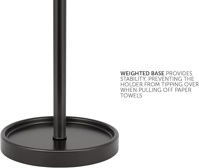 Ivilon Countertop Paper Towel Holder - Modern Sleek Ball Minimalist Design - Color Oil Rubbed Bronze