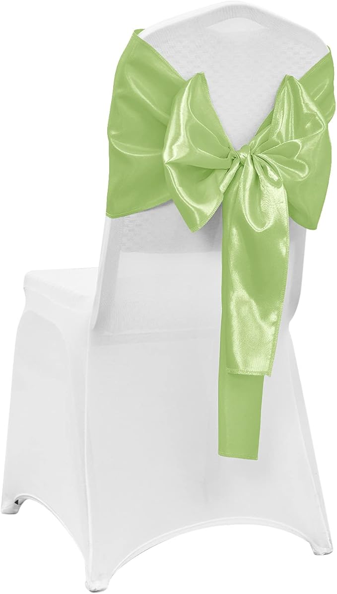 10-Pack Green Satin Table Runner 12 x 108 Inch Long Bright and Smooth Silk Fabric Table Runner for Wedding Banquet Birthday Party Decoration