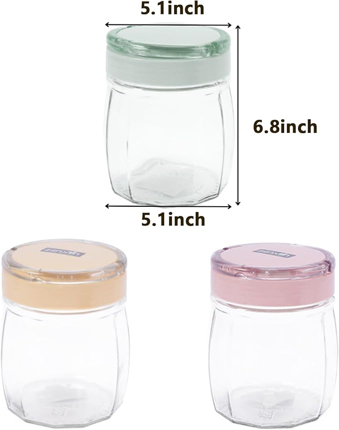 1.06L Food Storage Jars with Lids - Organize Flour, Oats, Pasta, Tea, Coffee Beans & Dry Goods - Individual Pantry Container